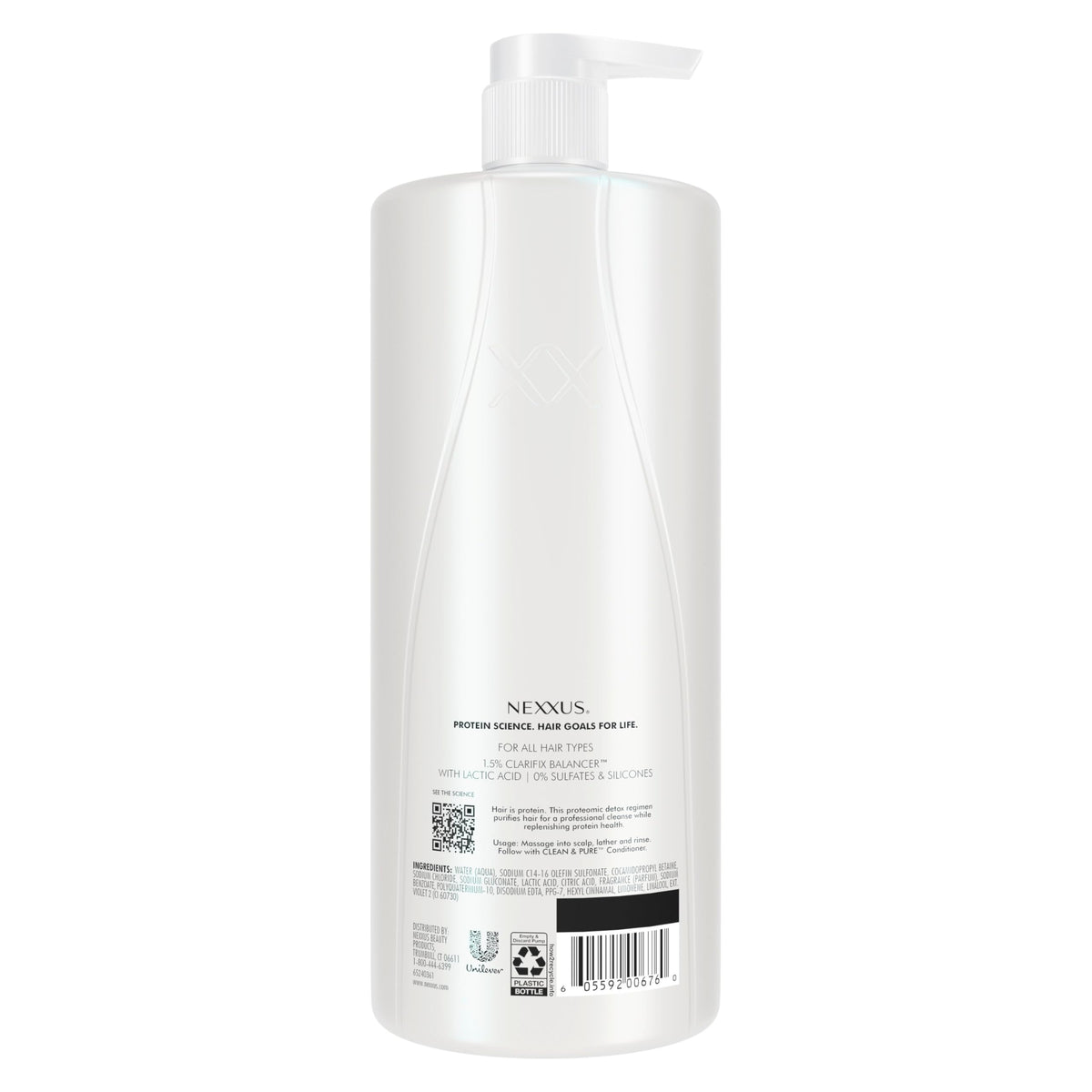 Nexxus pump top close-up highlighting easy dispensing for salon use