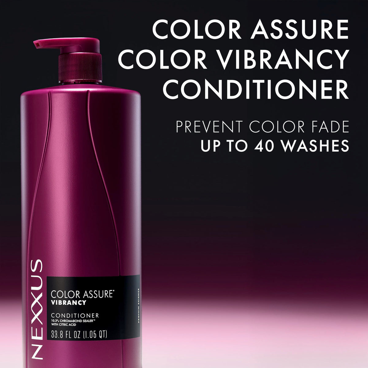 Nexxus conditioner being applied to color-treated hair in salon-style benefit