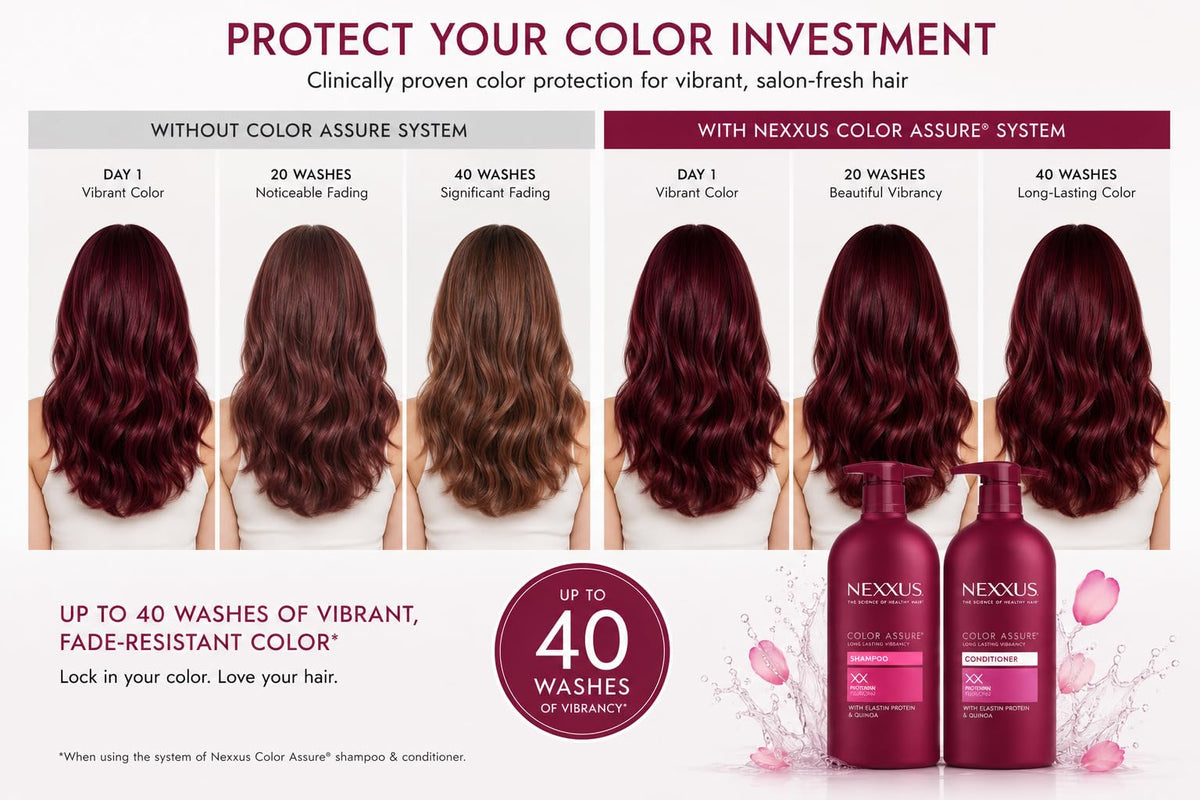 Nexxus conditioner cream consistency demonstrating moisturize and detangle