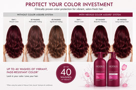 Nexxus conditioner cream consistency demonstrating moisturize and detangle