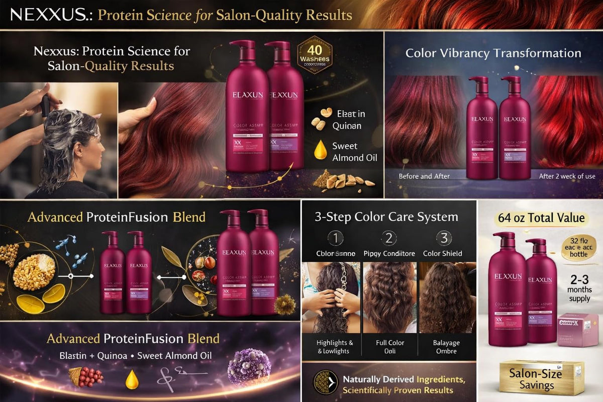 Nexxus product used by stylist during salon styling for professional results