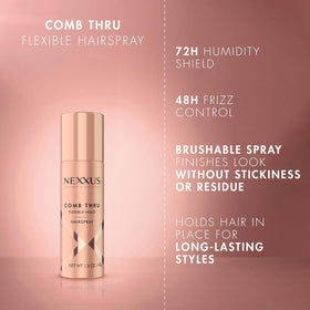 Applying Nexxus at roots for instant lift and natural-looking volume