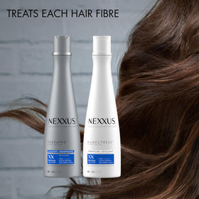 Nexxus conditioner cream texture close-up showing smoothing benefit