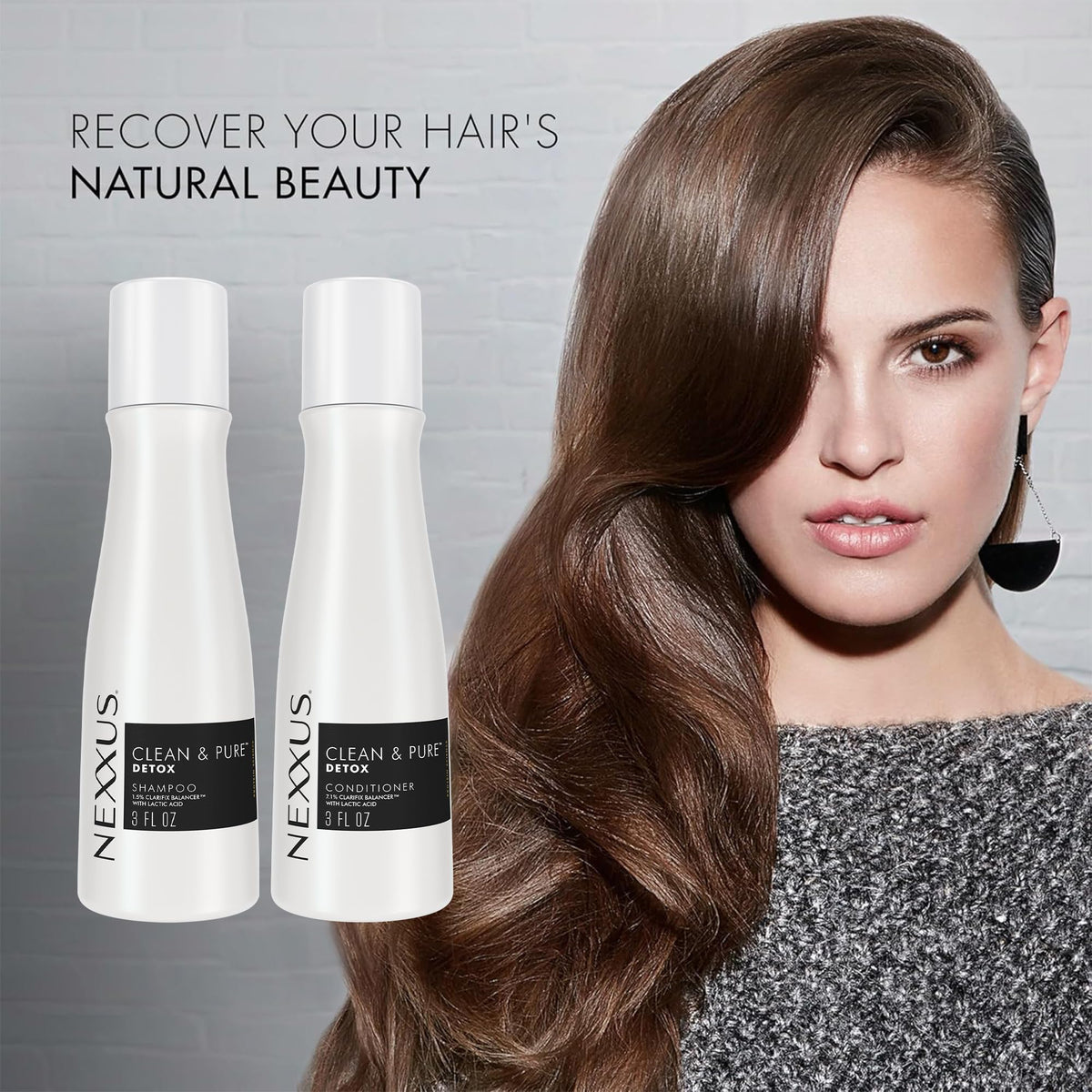 Nexxus conditioner cream texture on palm improving softness and shine