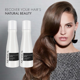 Nexxus conditioner cream texture on palm improving softness and shine
