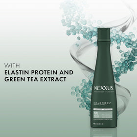 Close-up of conditioner cream texture highlighting Nexxus smooth lightweight formula