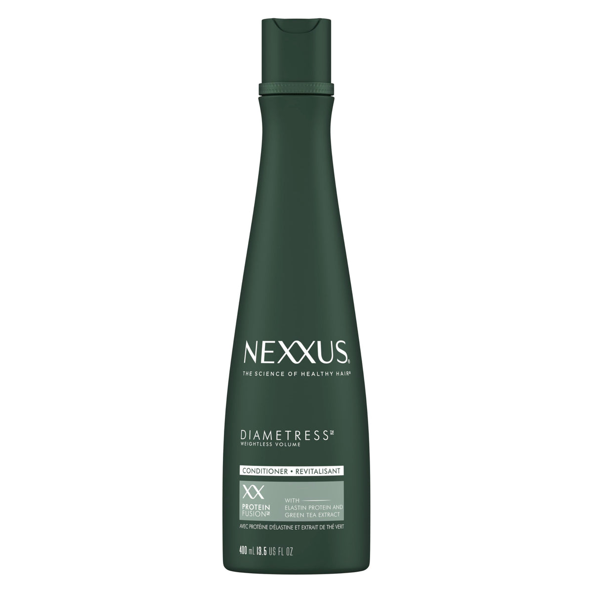 Nexxus Diametress conditioner bottle front view showing label and size benefit