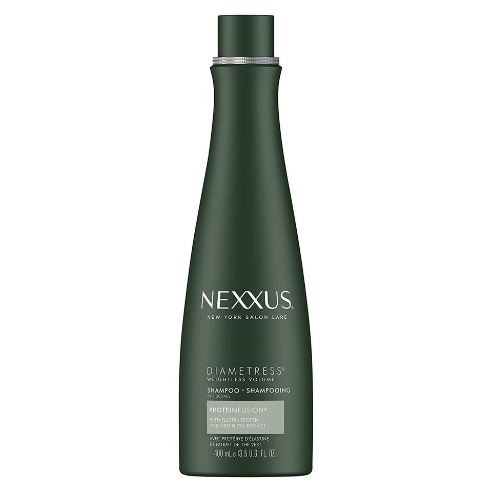 Nexxus DIAMETRESS front view showing both bottles and pack convenience