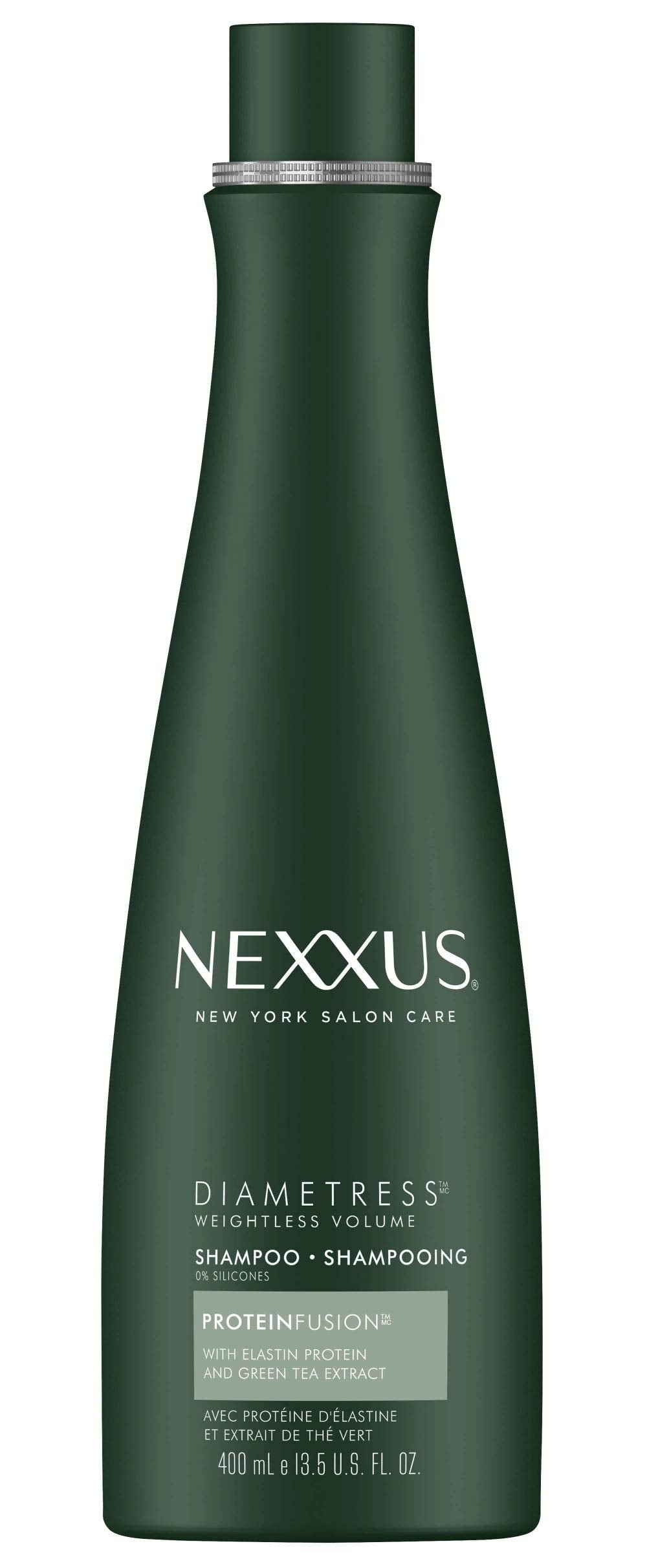 Nexxus Diamtress bottle front view showing label and volumizing benefit