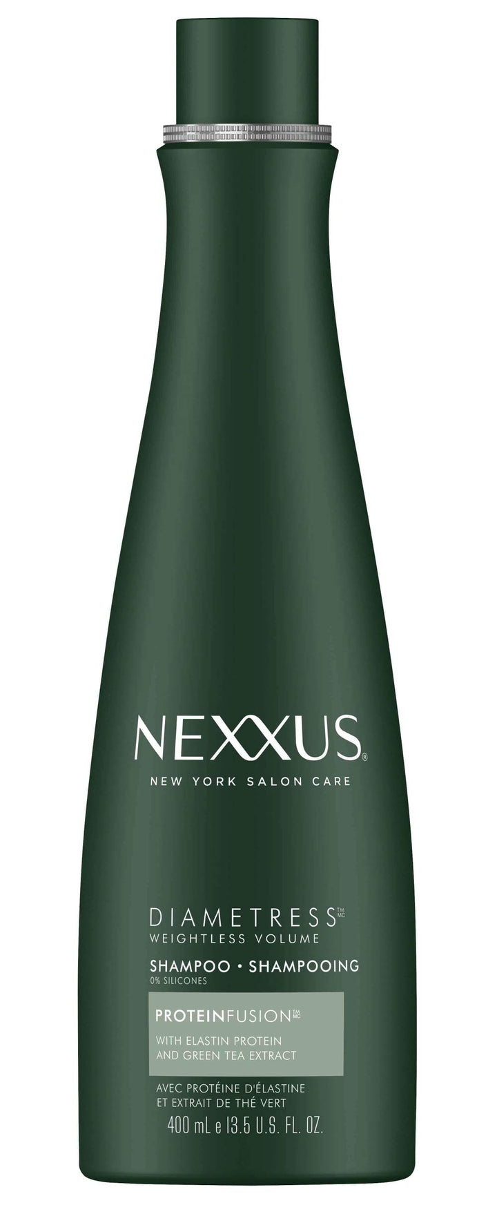 Nexxus Diamtress bottle front view showing label and volumizing benefit