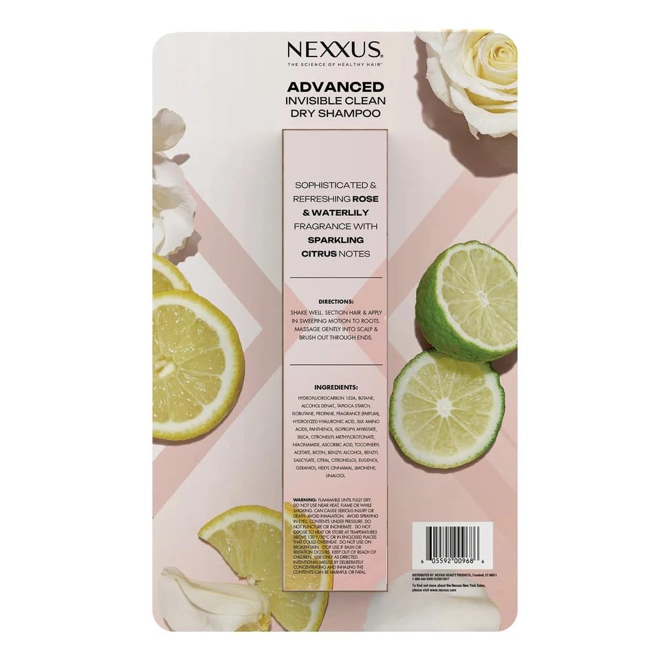 Nexxus applying dry shampoo to roots demonstrating instant oil control benefit