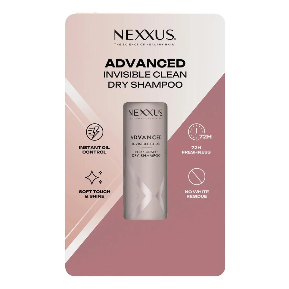 Nexxus close-up of translucent spray mist illustrating invisible texture benefit