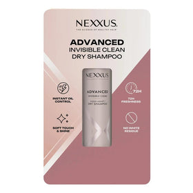 Nexxus close-up of translucent spray mist illustrating invisible texture benefit