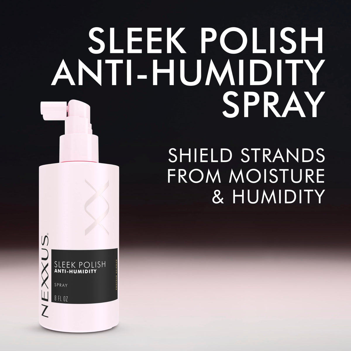 Applying Nexxus before blow-dry to protect hair from heat damage