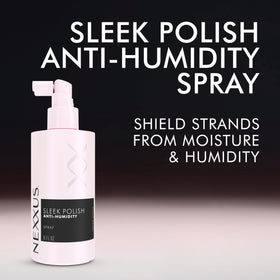 Applying Nexxus before blow-dry to protect hair from heat damage
