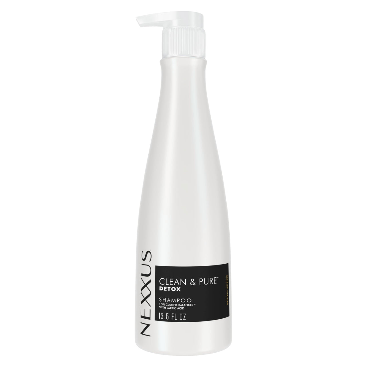 Nexxus bottle front packaging showing product benefit of deep cleansing