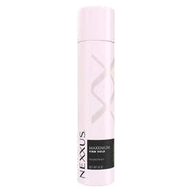 Nexxus front packaging showing Maxximum Finish for long-lasting hold and shine