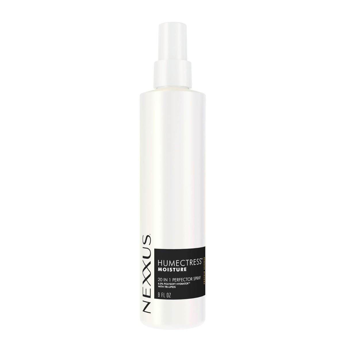 Nexxus bottle front packaging showing product branding and size benefit