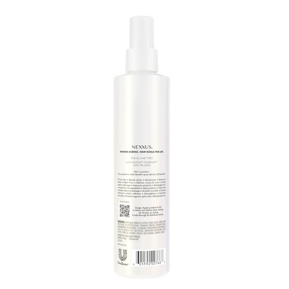 Nexxus fine mist spray in use delivering lightweight hydration benefit