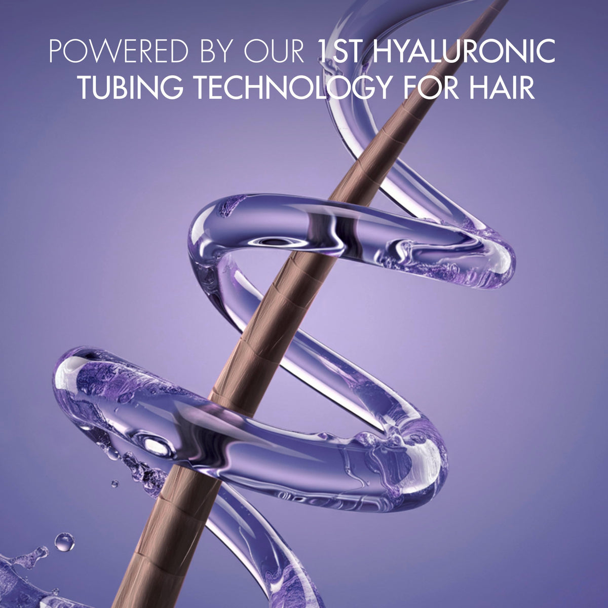 Nexxus conditioner on a single hair strand demonstrating plumping