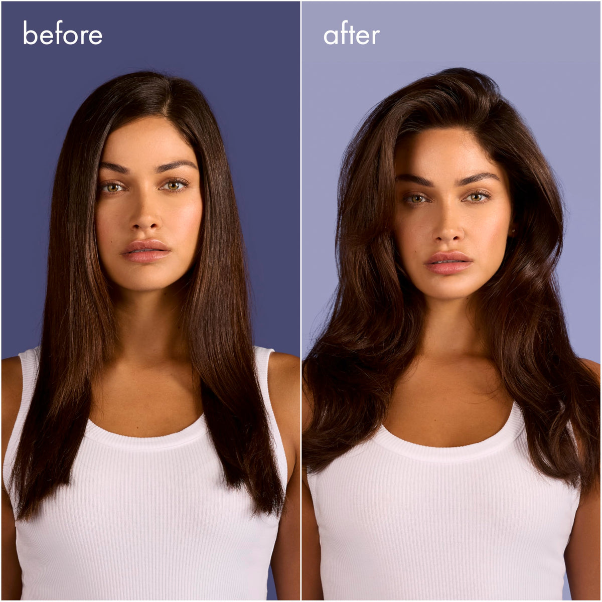 Nexxus HY-VOLUME foam dispensed on hand demonstrating airy formula for root lift benefit