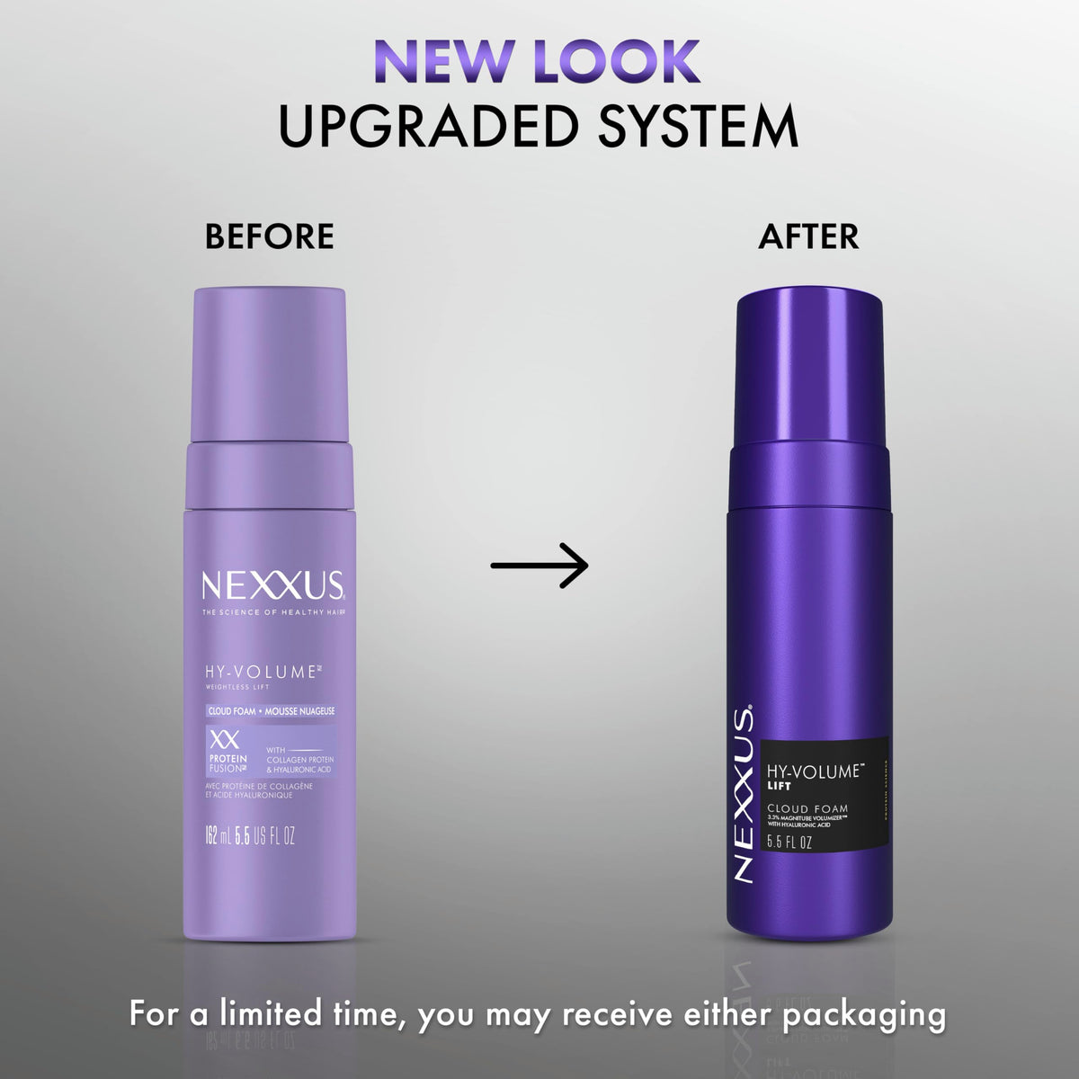 Nexxus close-up foam texture highlighting airy, non-stiff styling benefit