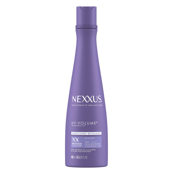 Nexxus front packaging showing product and volume benefit