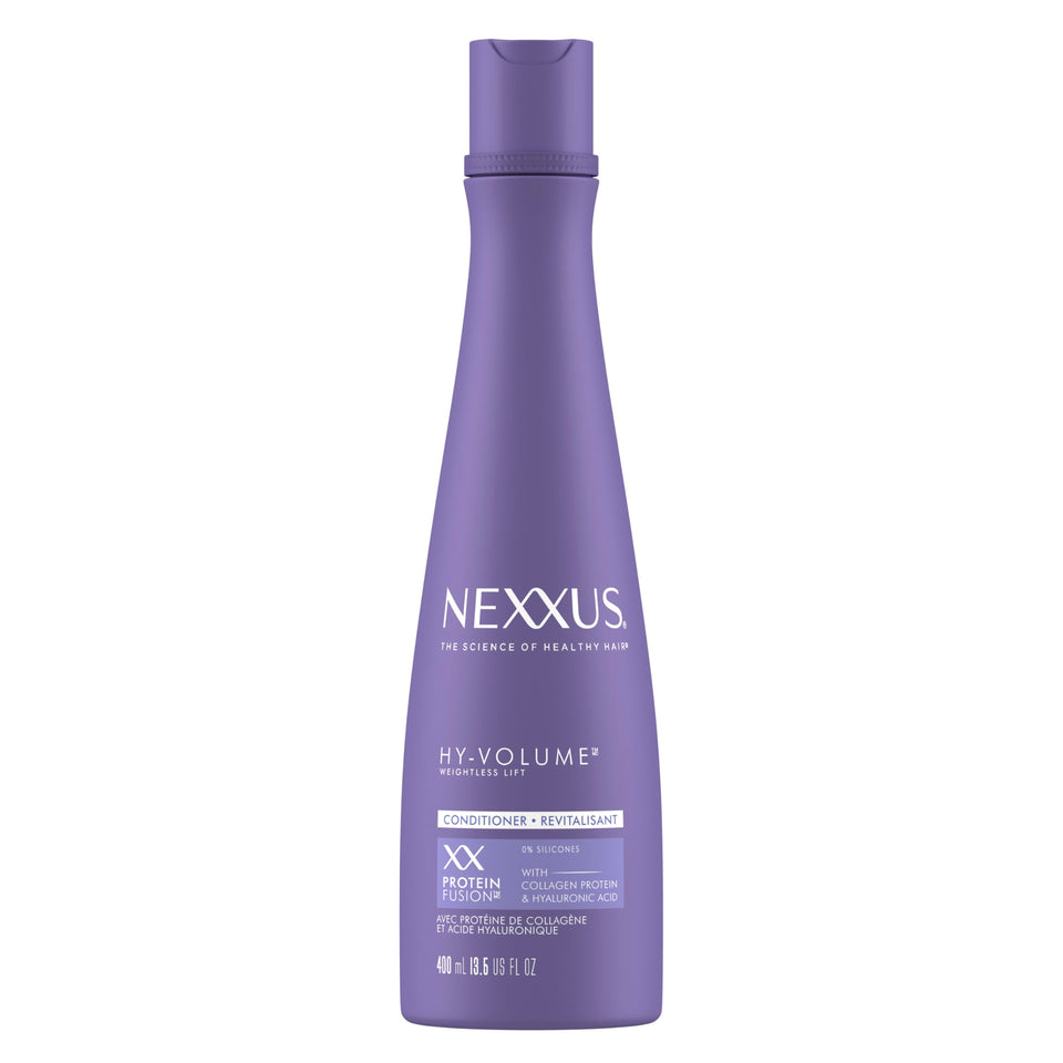 Nexxus front packaging showing product and volume benefit