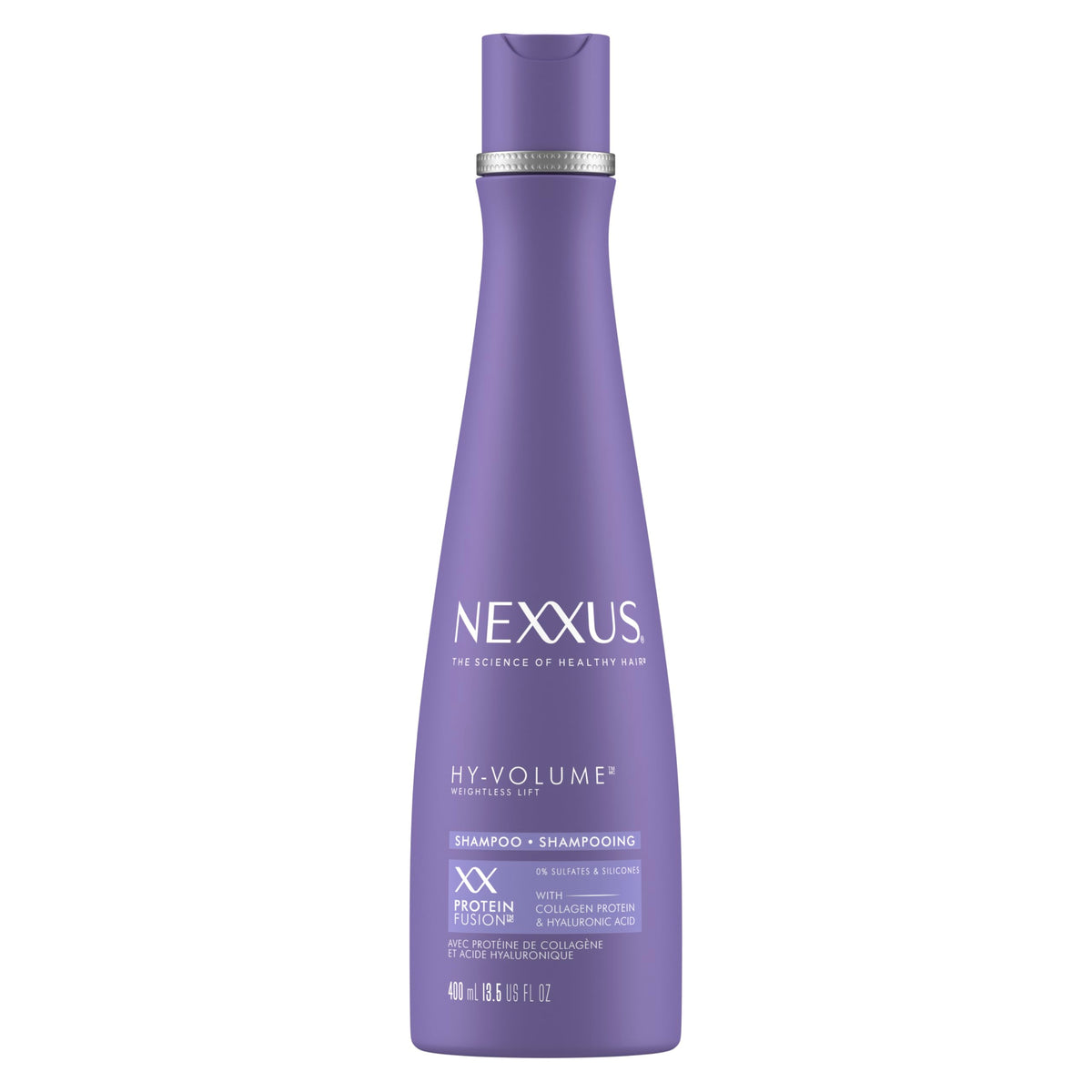 Nexxus front packaging showing 13.5 oz bottle and branding for easy identification