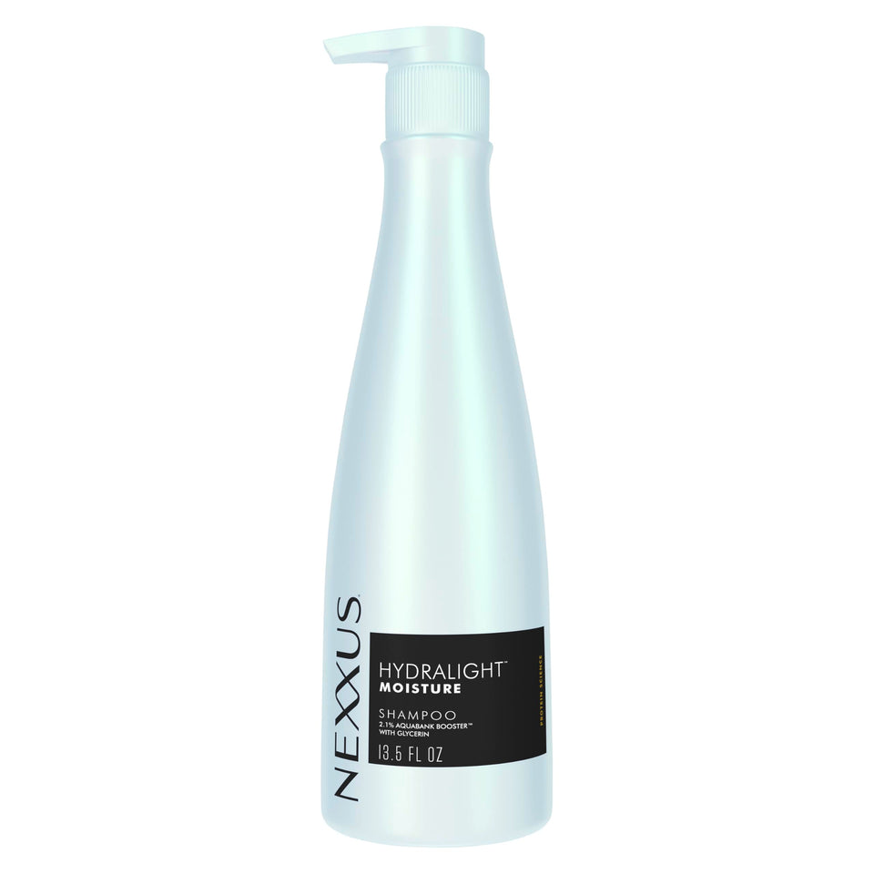 Nexxus front packaging showing 13.5 oz bottle and branding benefit