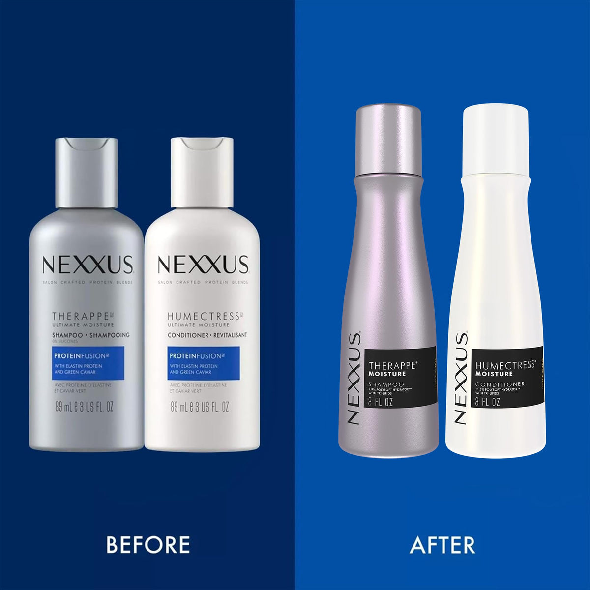 Nexxus key ingredients green caviar and coconut oil boosting moisture
