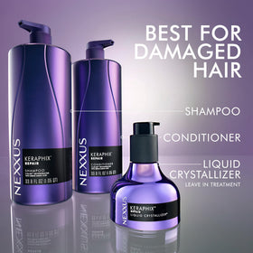 Nexxus smoothing dry hair reduces frizz for shinier, more manageable styles
