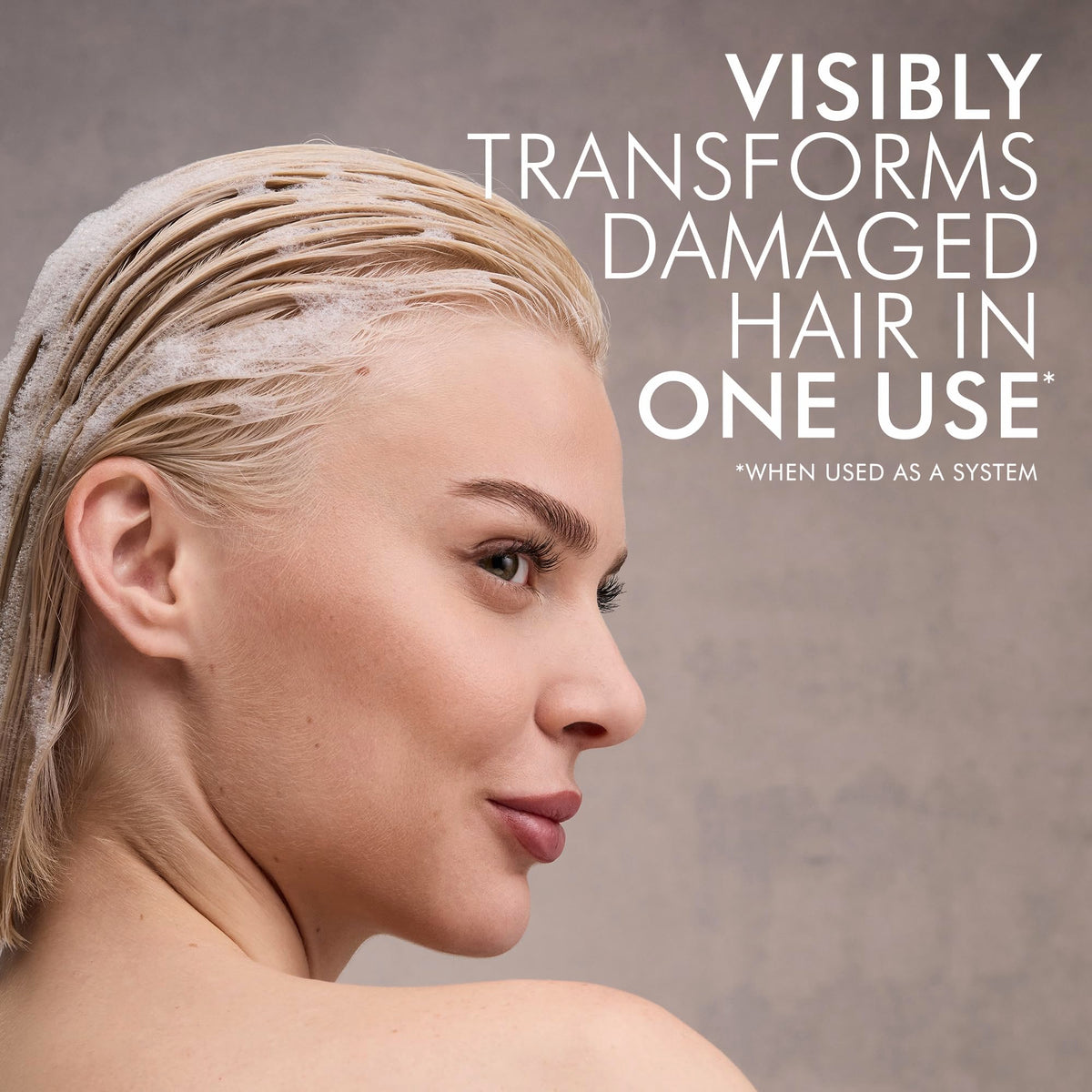Nexxus KERAPHIX before and after strand comparison benefit