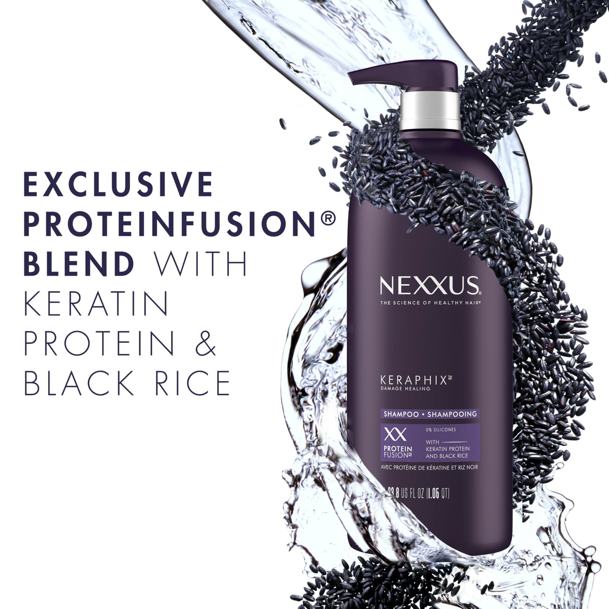 Nexxus Keraphix conditioner creamy texture demonstrating smooth detangling benefits