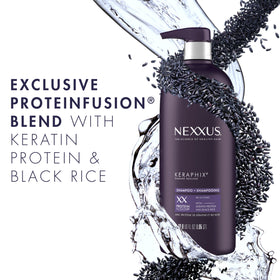 Nexxus Keraphix conditioner creamy texture demonstrating smooth detangling benefits