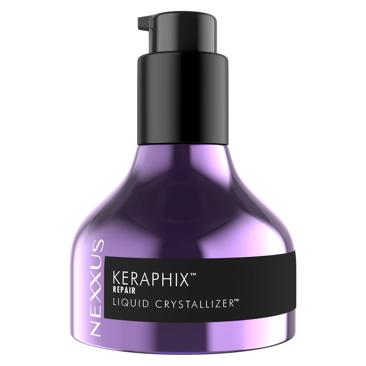 Nexxus bottle front packaging shows product and benefits for stronger hair