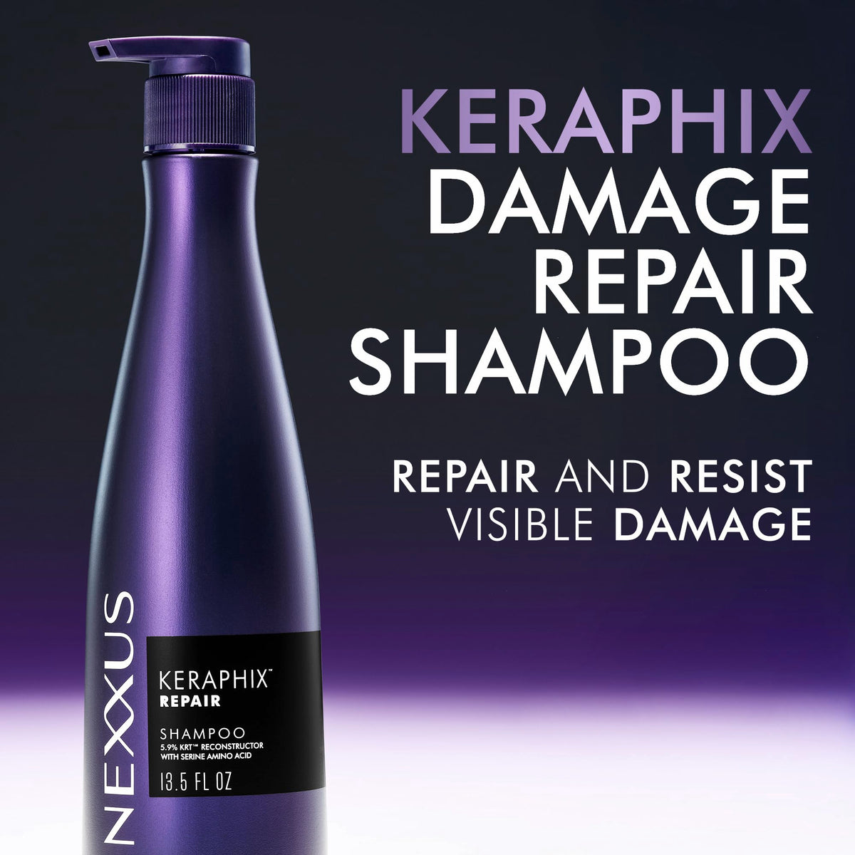 Nexxus KERAPHIX amino acids graphic showing bond repair