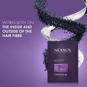 Nexxus KERAPHIX creamy mask texture demonstrating deep conditioning benefits