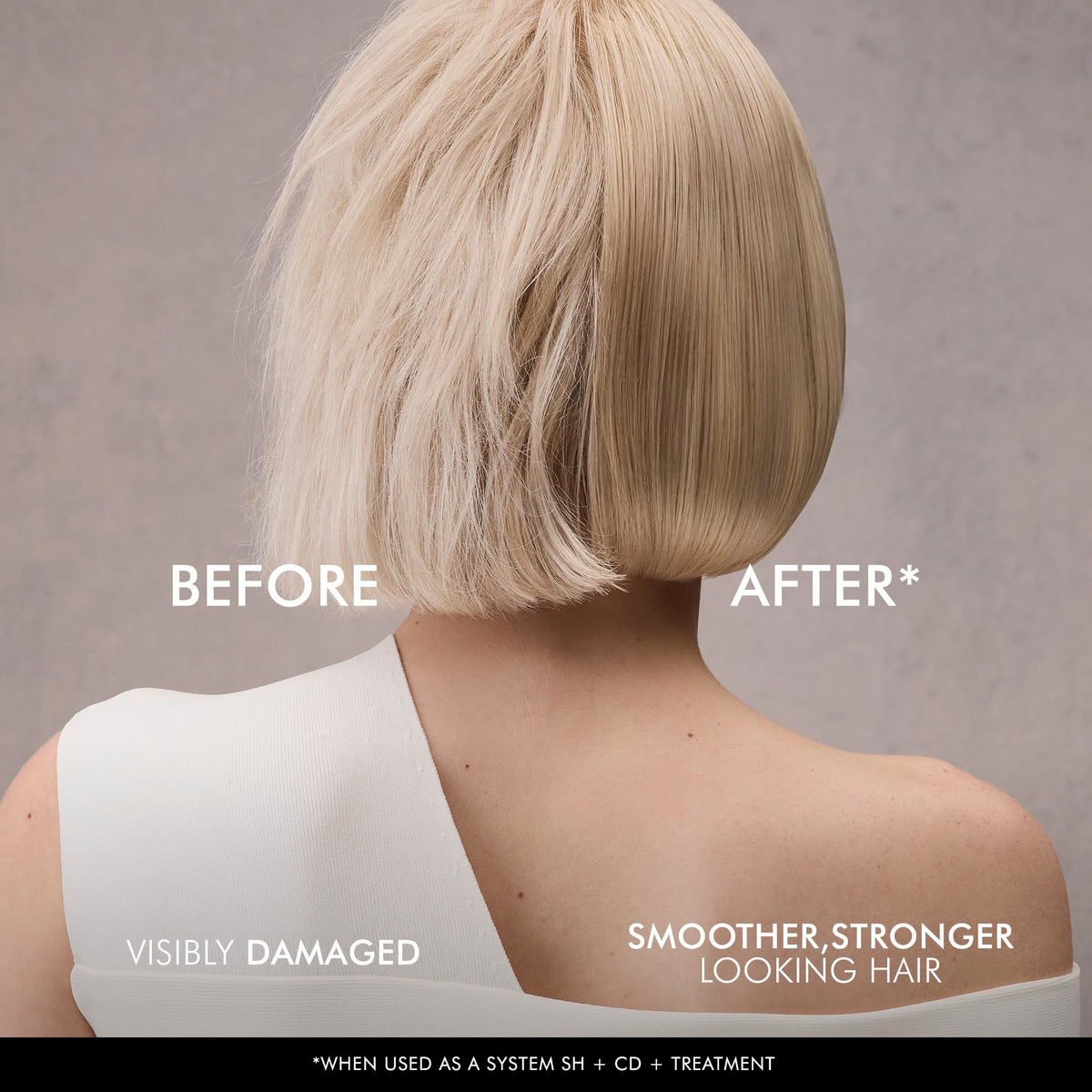 Nexxus KERAPHIX paired with matching shampoo illustrating system use