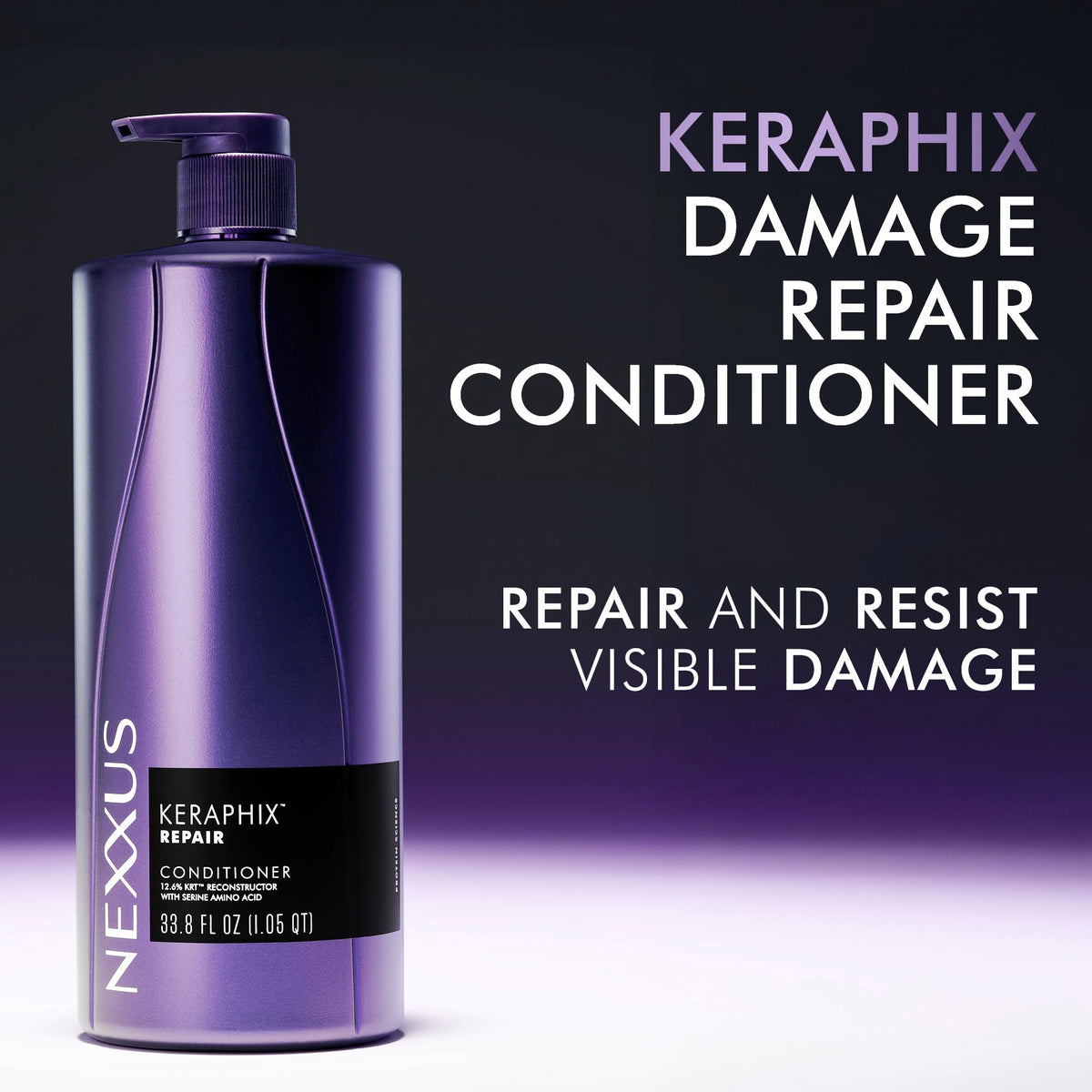 Nexxus shampoo texture displayed to show rich lather and moisturize