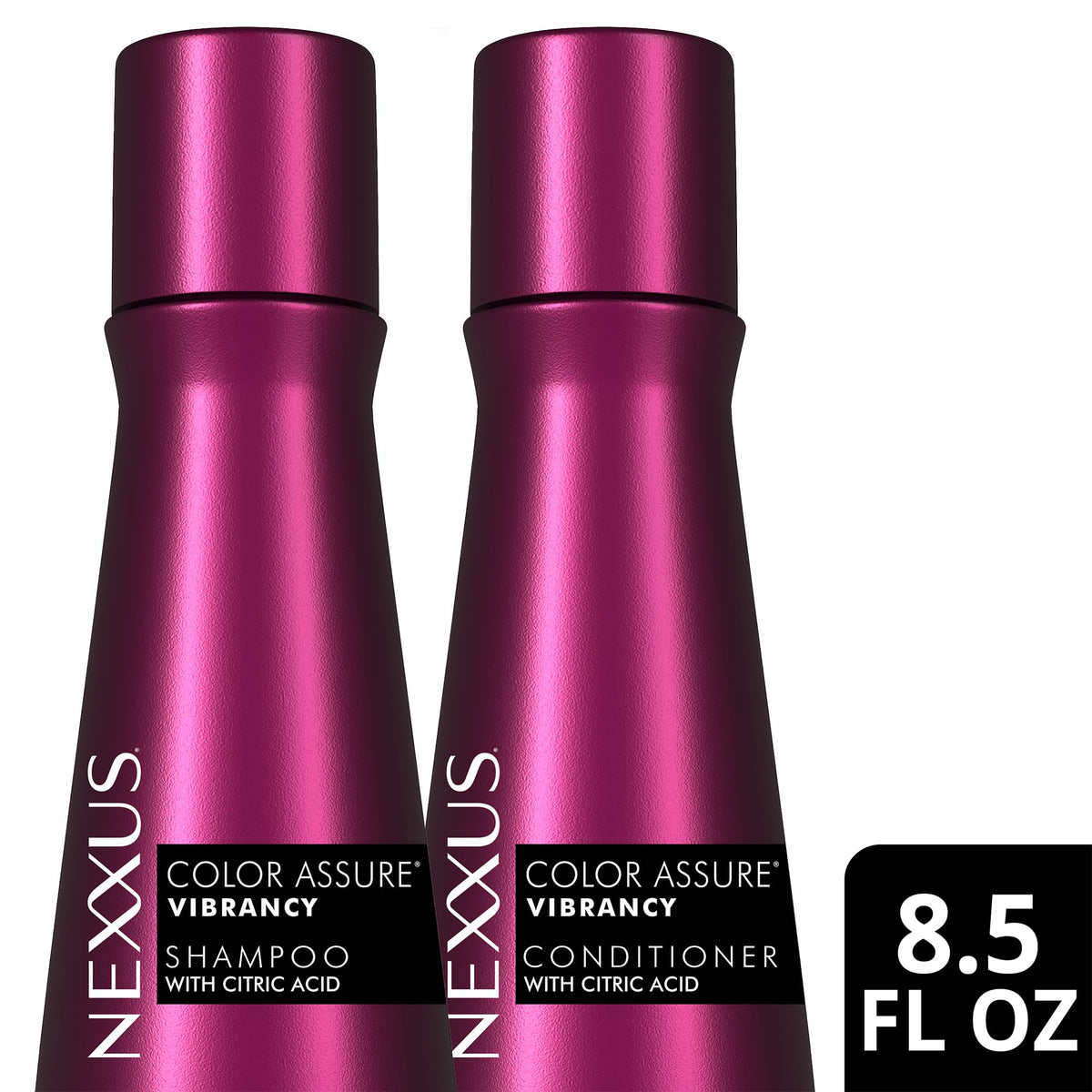 Nexxus set on bathroom shelf in routine setting to maintain salon color at home
