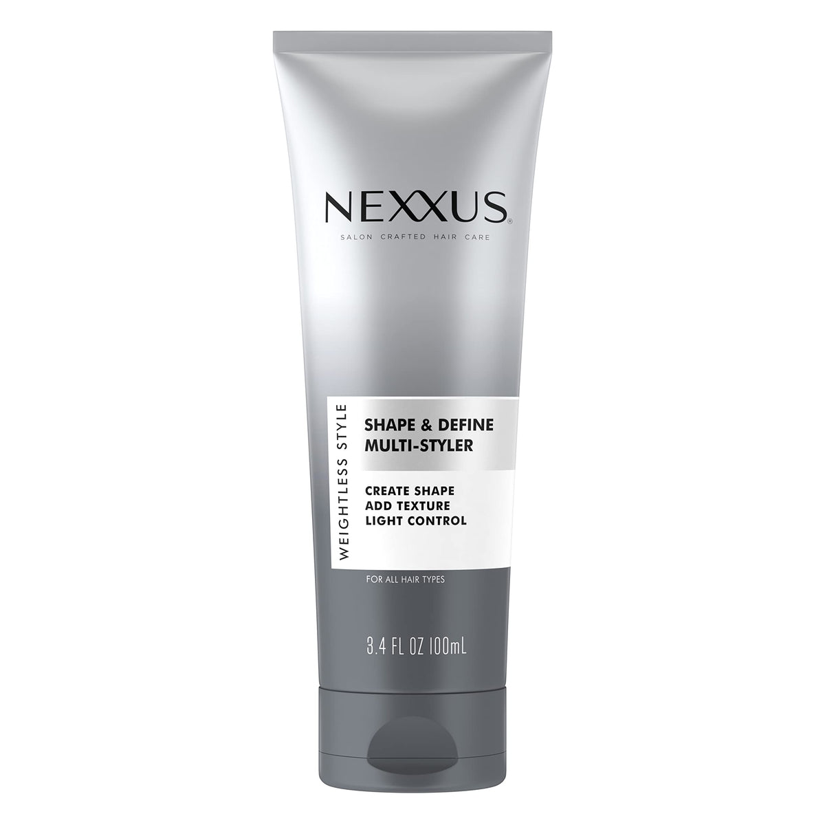 Nexxus front packaging showing 3.4 oz tube and benefits