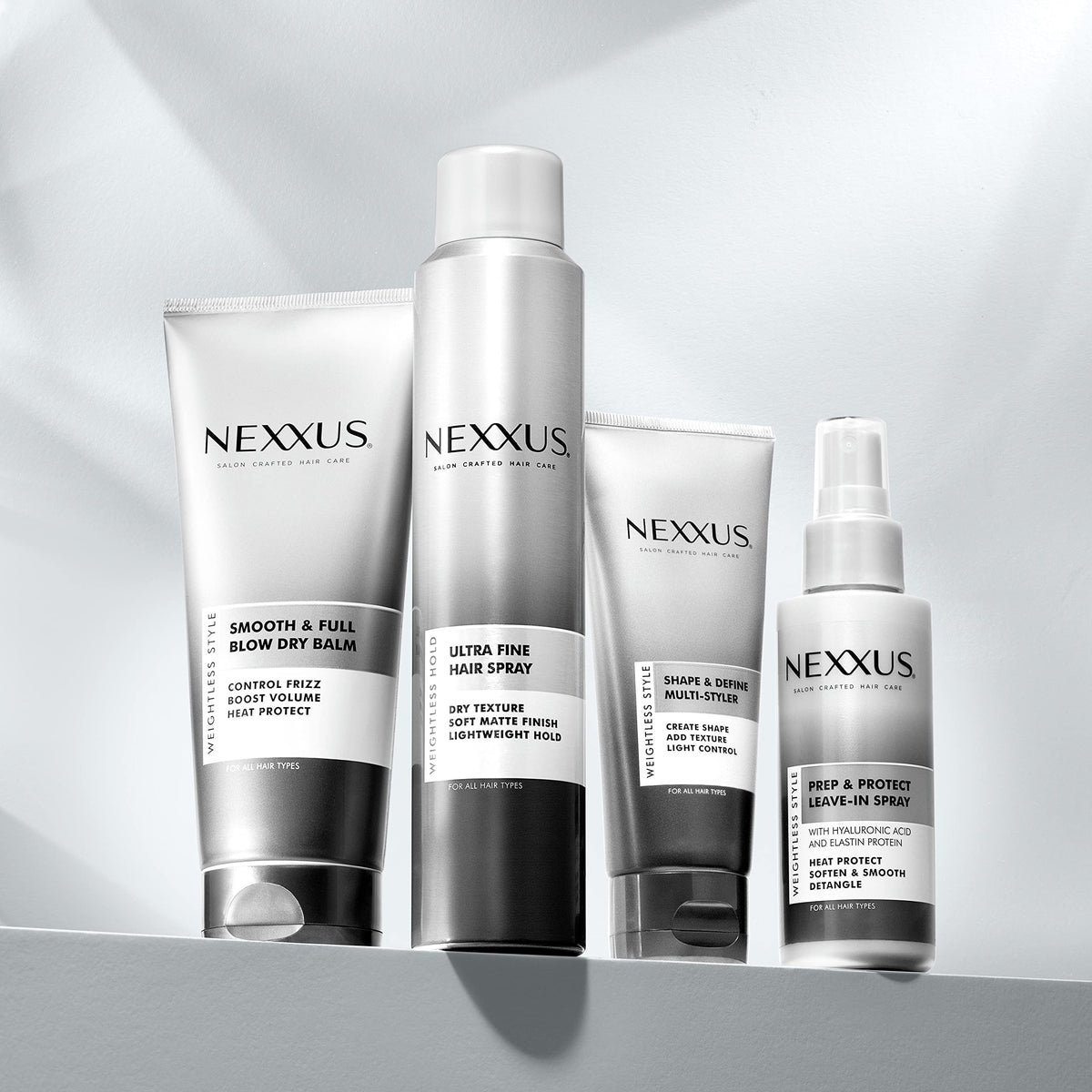 Nexxus styled short haircut showing defined texture and control