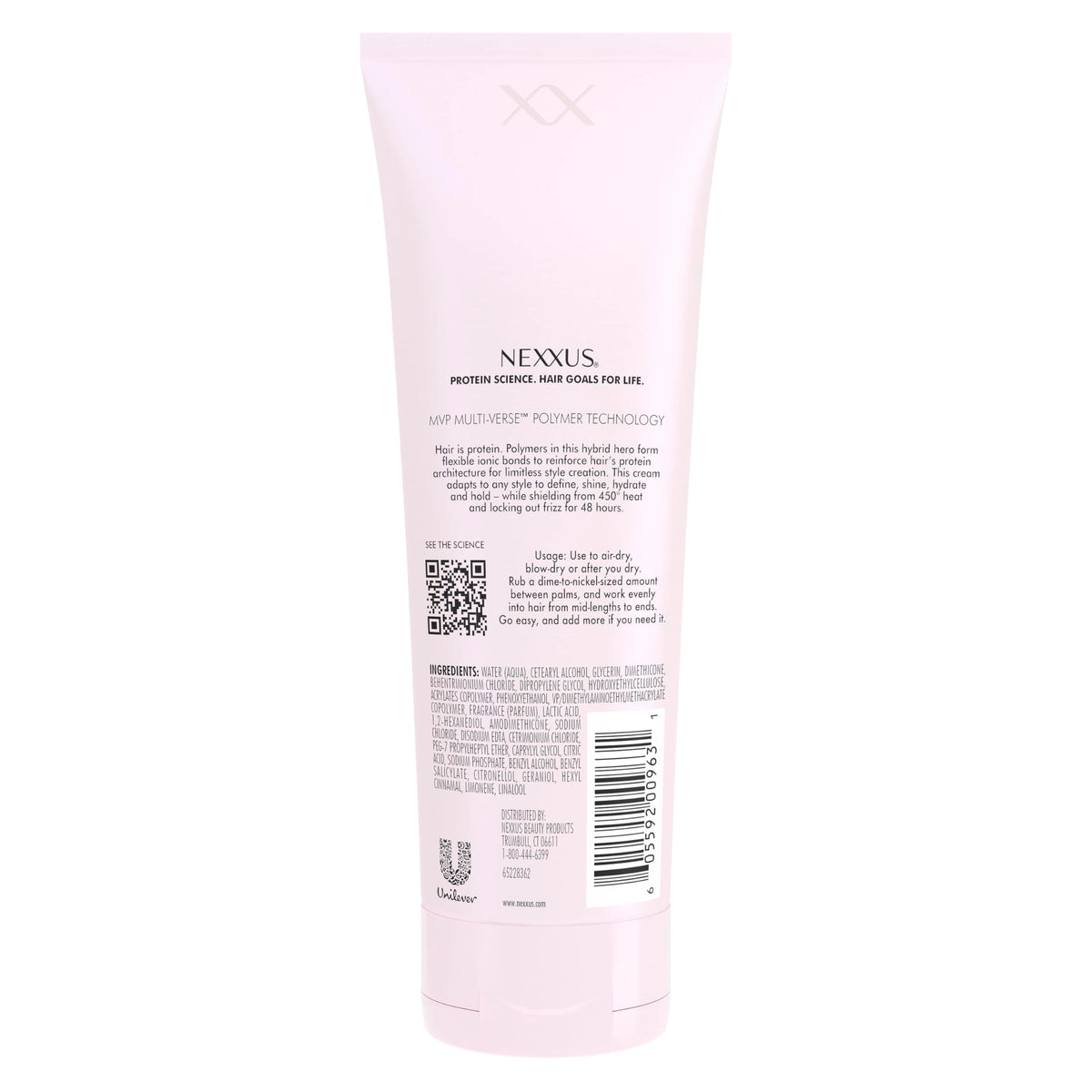 Nexxus cream texture in open jar highlighting silky consistency and smooth spread