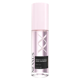 Nexxus bottle front view showing sleek packaging and styling benefits