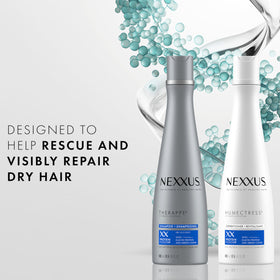 Nexxus shampoo lather on hand demonstrating rich cleansing benefit