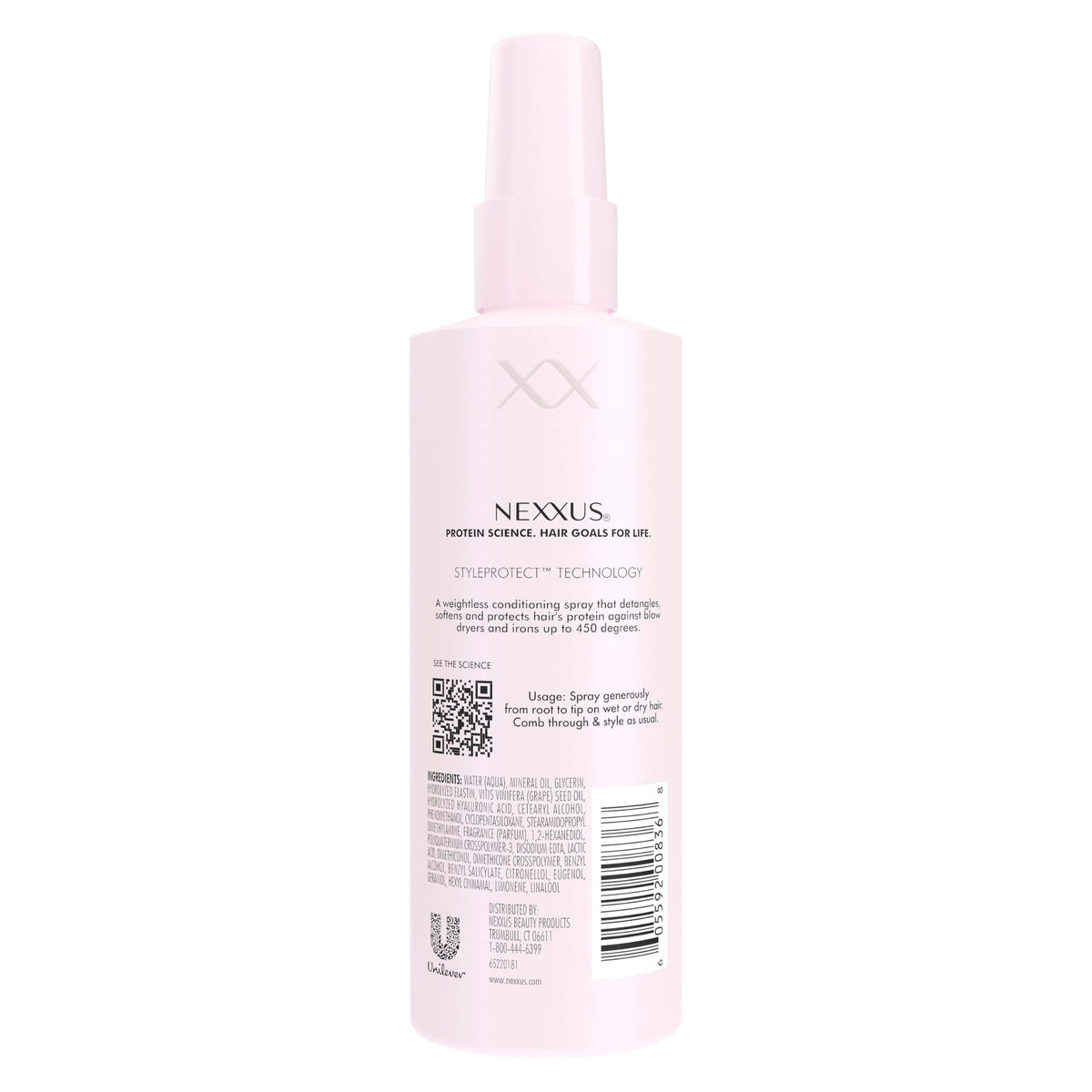 Nexxus fine mist spray close-up showing even application benefit