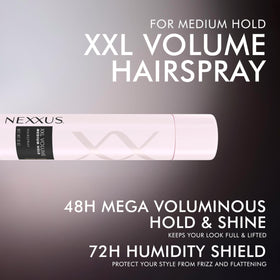 Nexxus spray mist close-up demonstrating even lightweight application benefit
