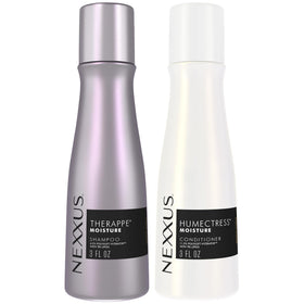 Nexxus Therappe travel front packaging showing duo benefits