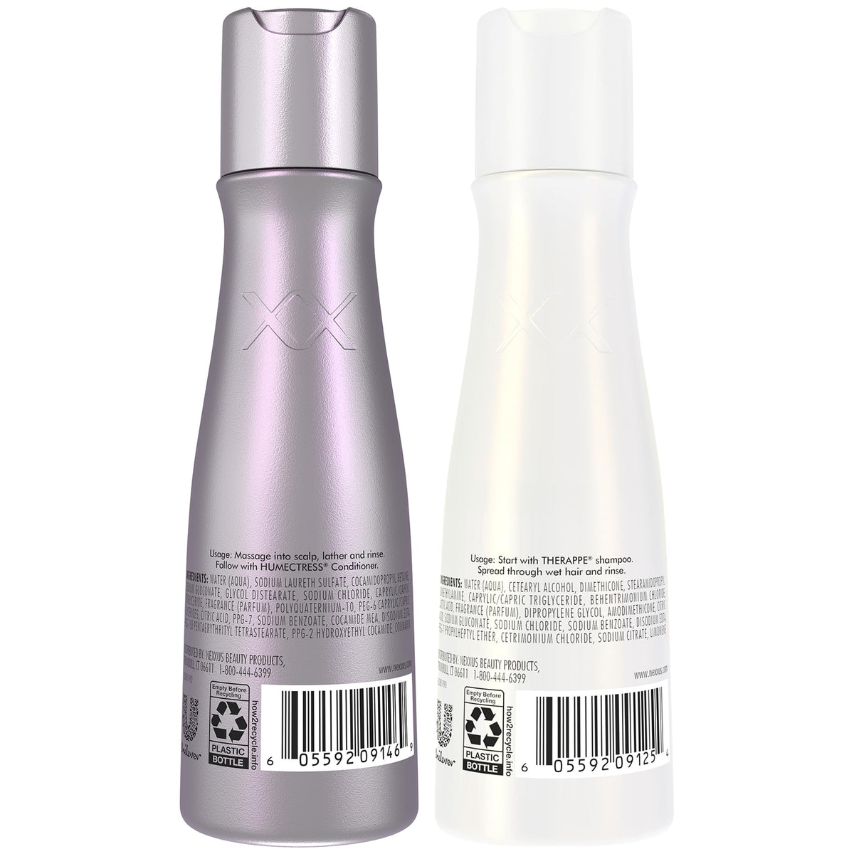 Nexxus Therappe shampoo label closeup highlighting protein fusion
